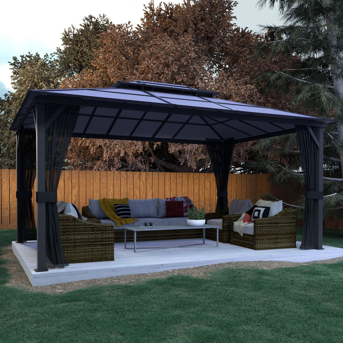 easy assemble polycarbonate gazebo