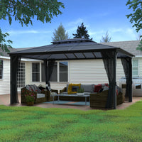 Veikous Hardtop Gazebo with Polycarbonate Gazebo