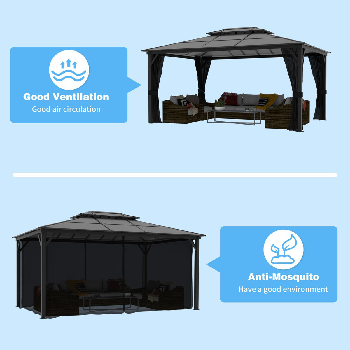 garden gazebo aluminium