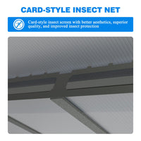 patio gazebo with card-style insect net