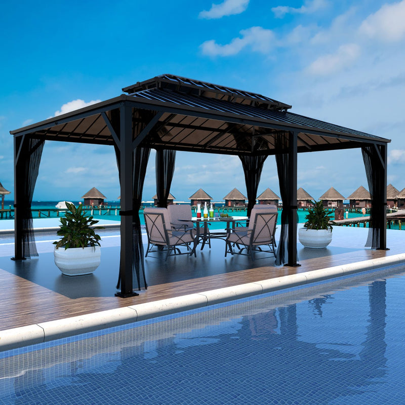 hardtop gazebo with metal roof