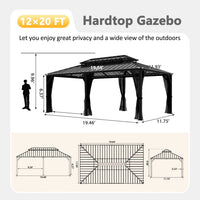 12x20 double roof gazebo for all weather