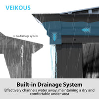 double roof gazebo with drainage system