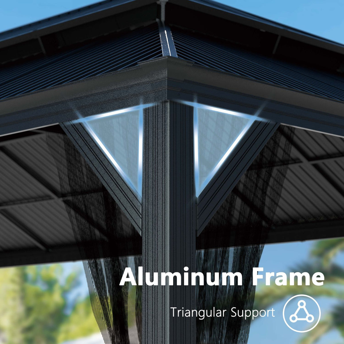 14 x 24 hardtop gazebo with aluminum frame