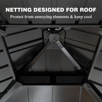 patio gazebo with netting