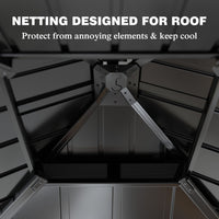 patio gazebo with netting