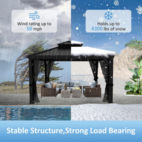 Double Roof Gazebo with Strong Load Bearing