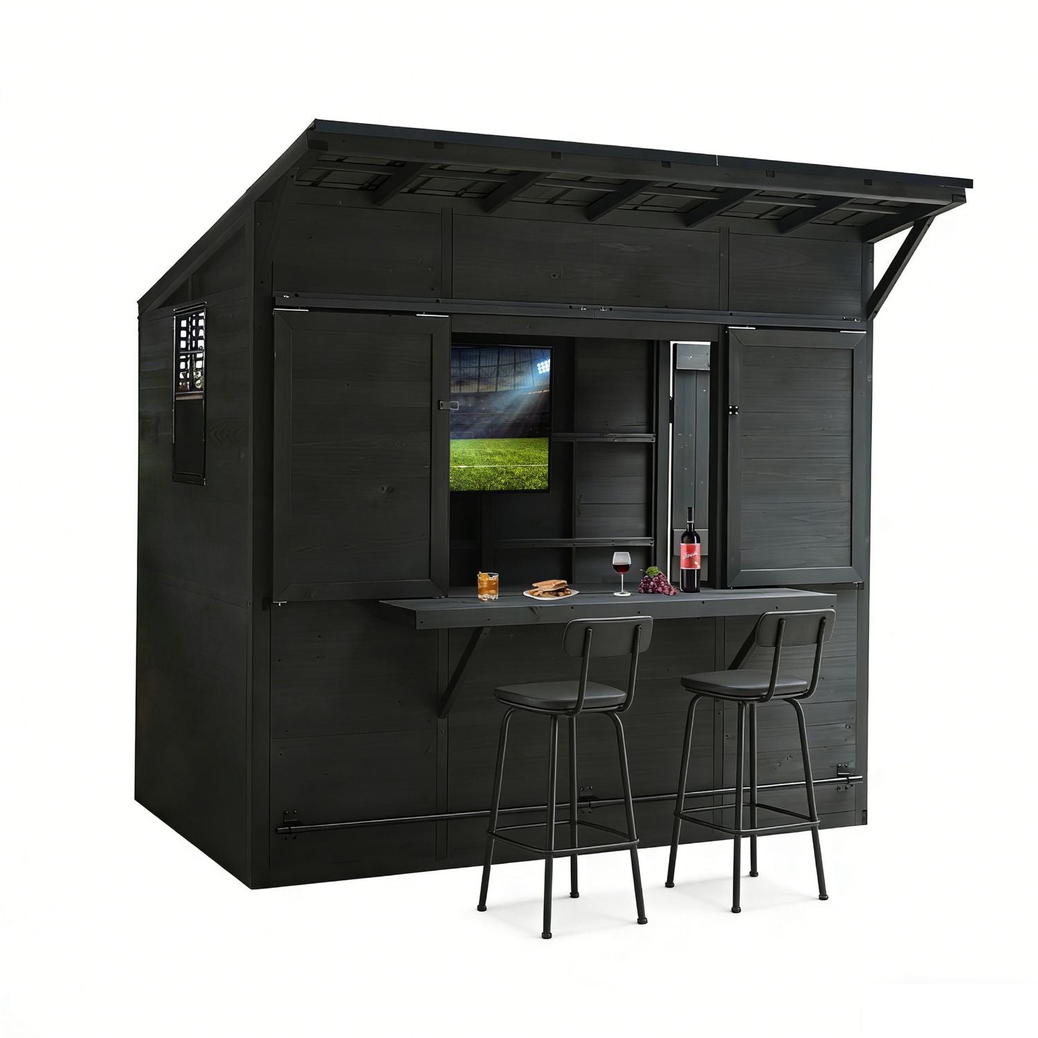 5 x 8 Outdoor Bar Shed, Backyard Bar with Roof – Veikous