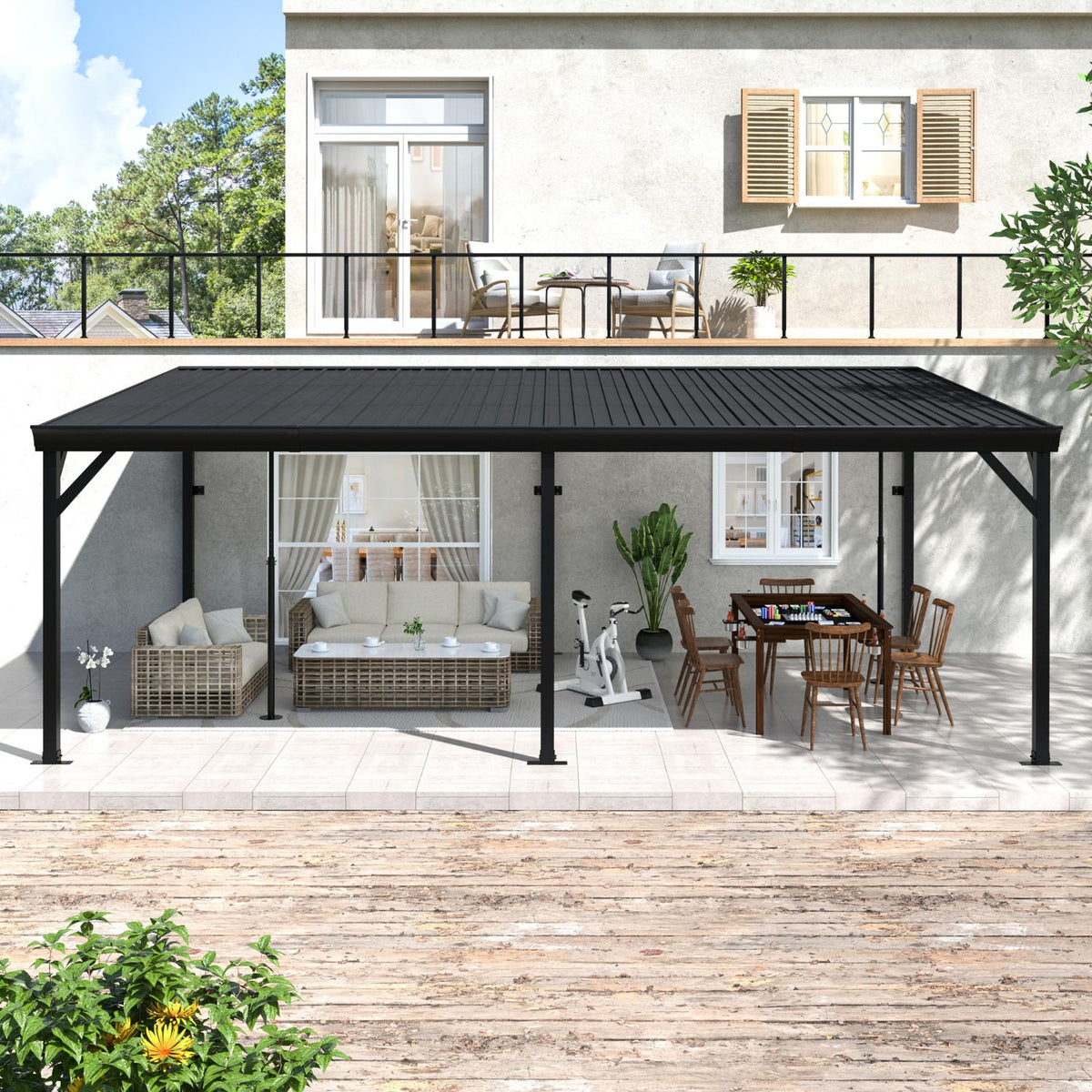 covered outdoor pergola