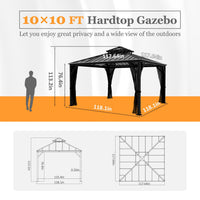 10x10FT Hardtop Gazebo