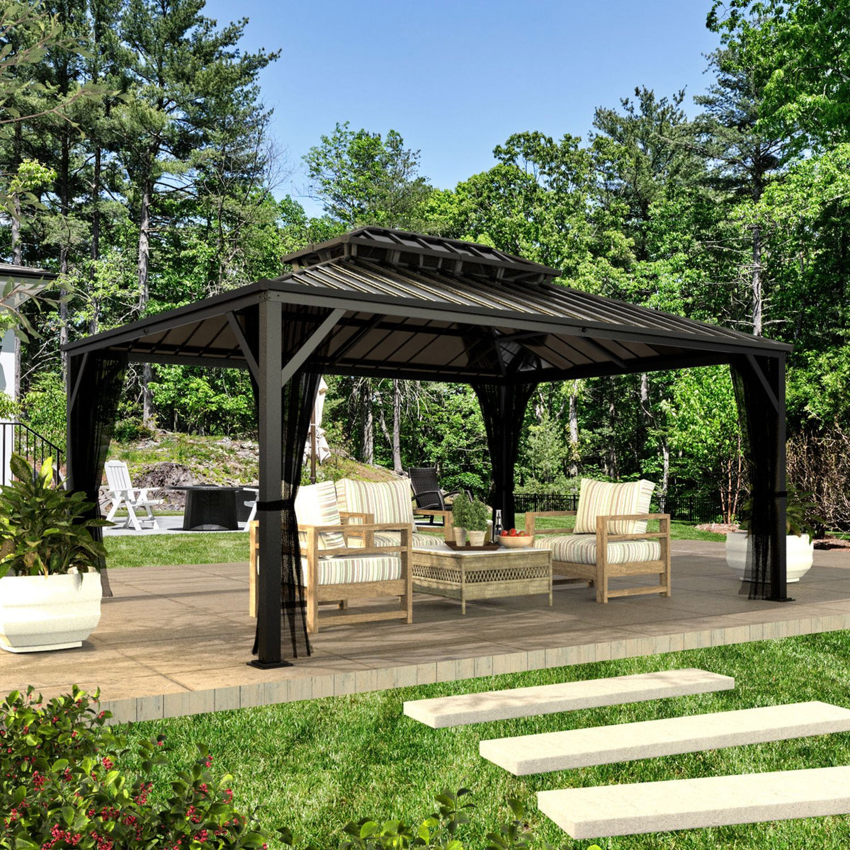Weather-Resistant Hardtop Gazebo