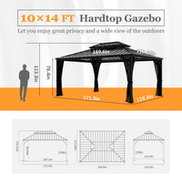 10x14FT Hard Top Gazebo