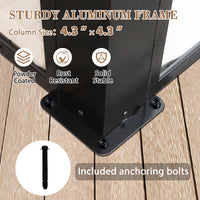 Outdoor sunroom with an aluminum frame