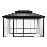 Veikous Aluminum Sunroom, Black
