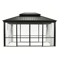 Veikous Aluminum Sunroom, Black