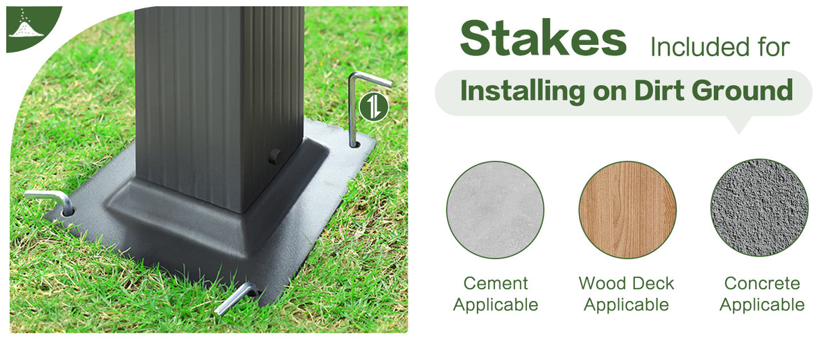 Veikous 10x13 Pergola with Retractable Canopy, Heavy Duty Aluminum Frame & UV Shield