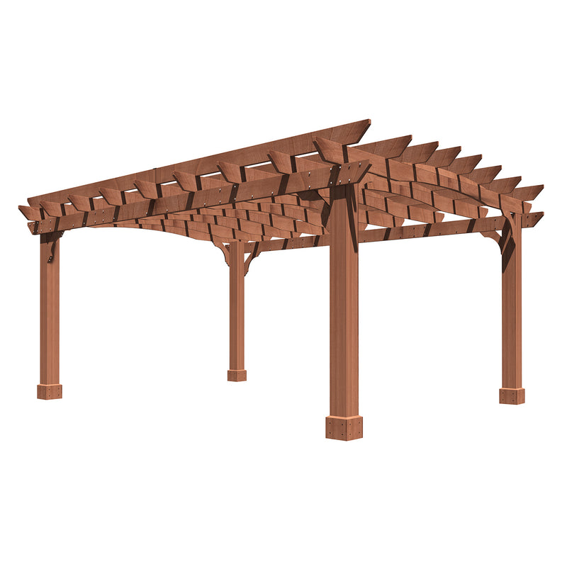 VEIKOUS Wooden Pergola with Roof, Garden Shelter Pergola Gazebo, Cedar Framed for Backyard and Lawn