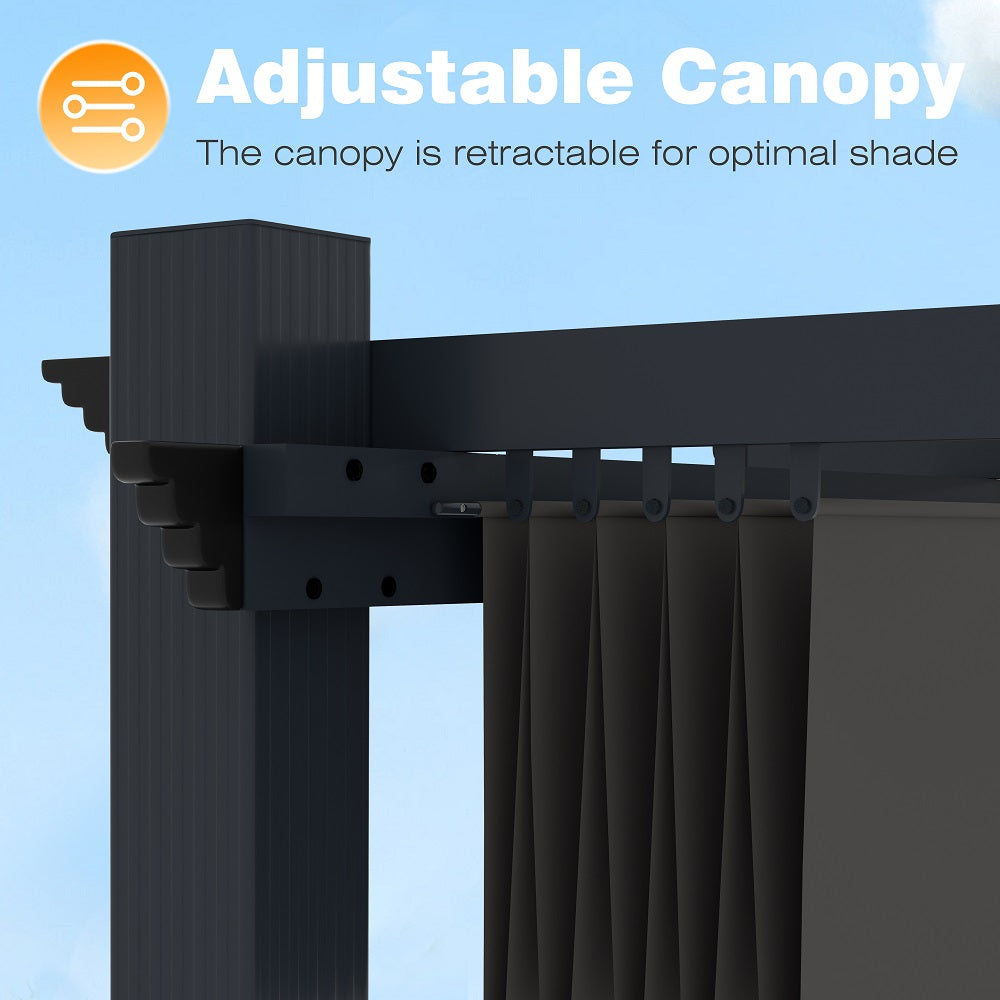 Pergola closable roof