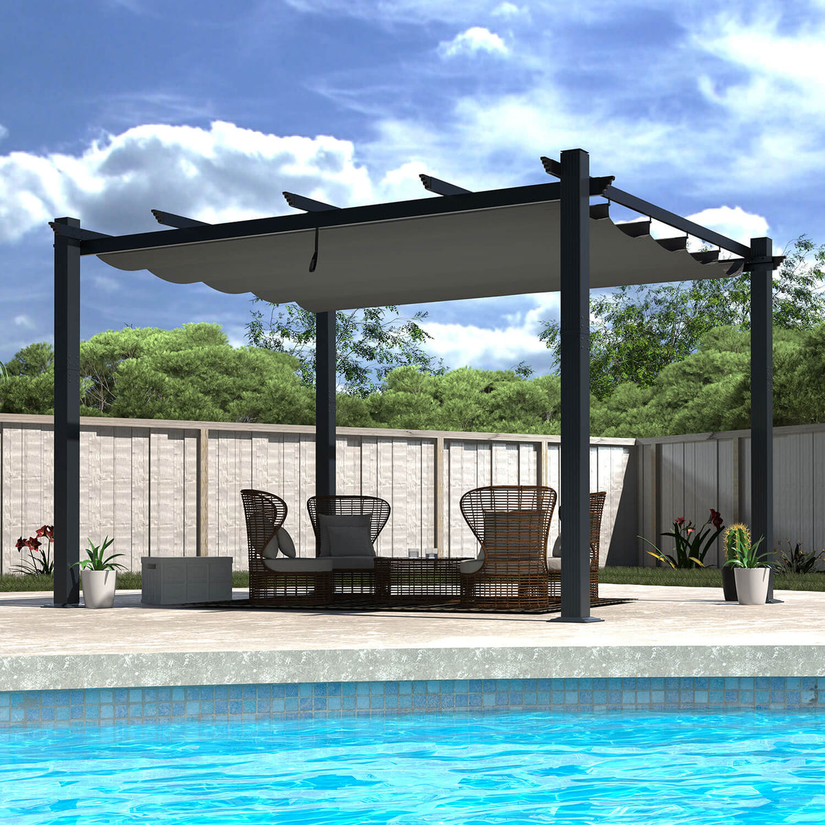 Pergola with Retractable Roof