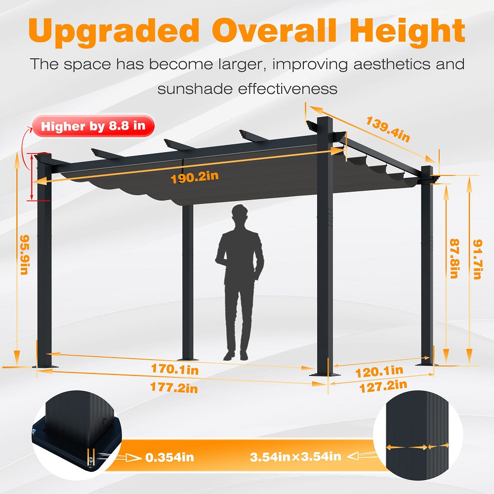 Pergola with Retractable Roof