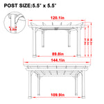 VEIKOUS Wooden Pergola with Roof, Garden Shelter Pergola Gazebo, Cedar Framed for Backyard and Lawn