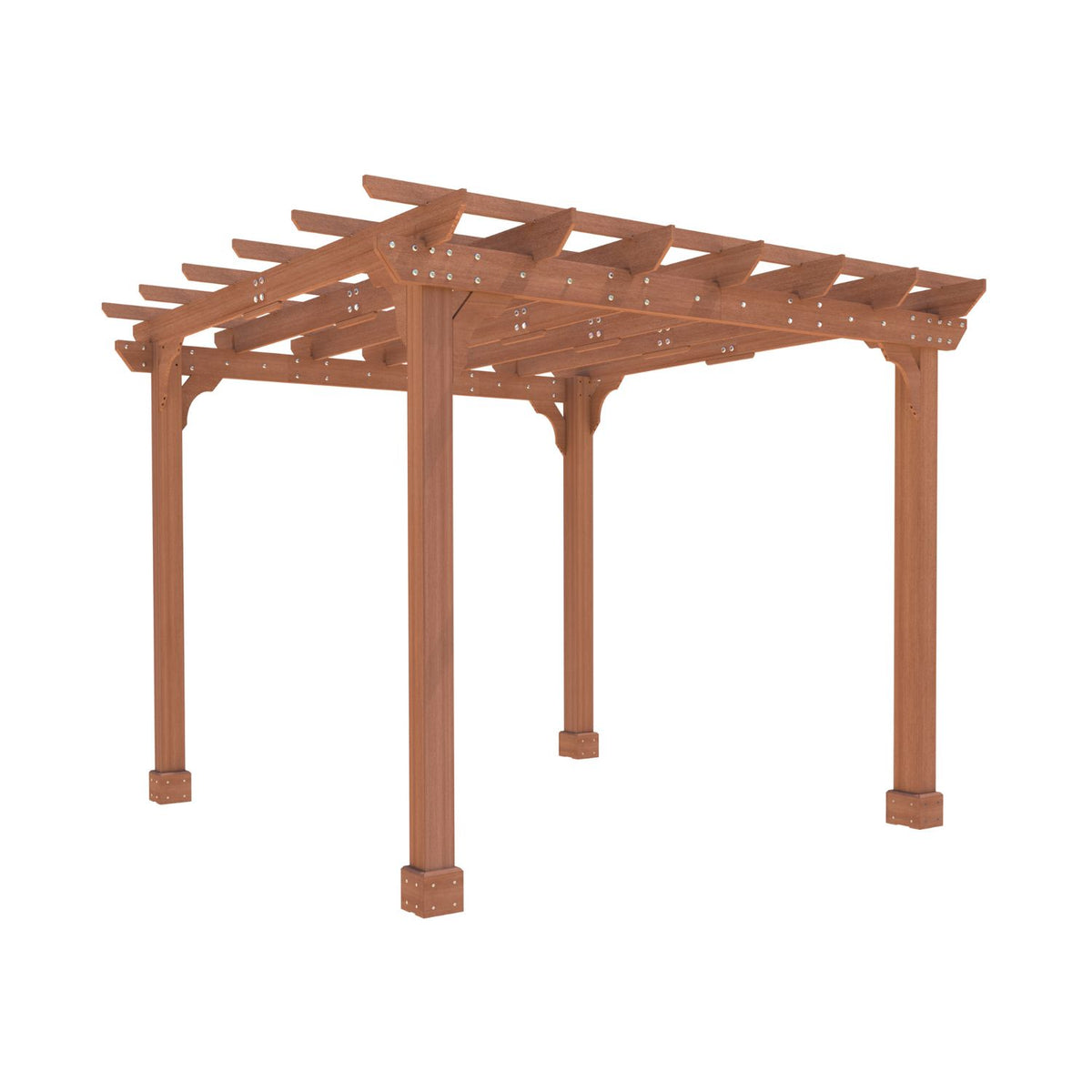 wood trellis pergola 10x10 Fir Wood Pergola with Slatted Roof, Plant Trellis Shade for Yard