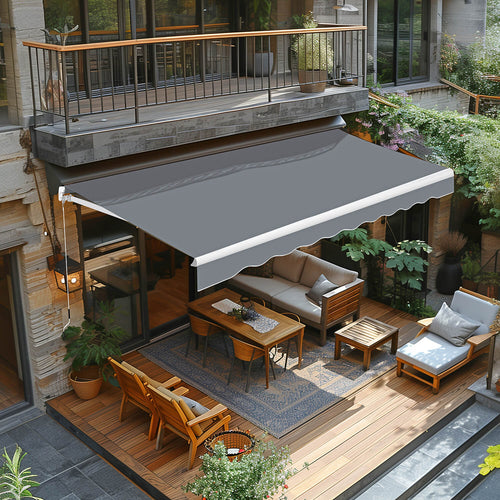 12' x 10' manual retractable awning