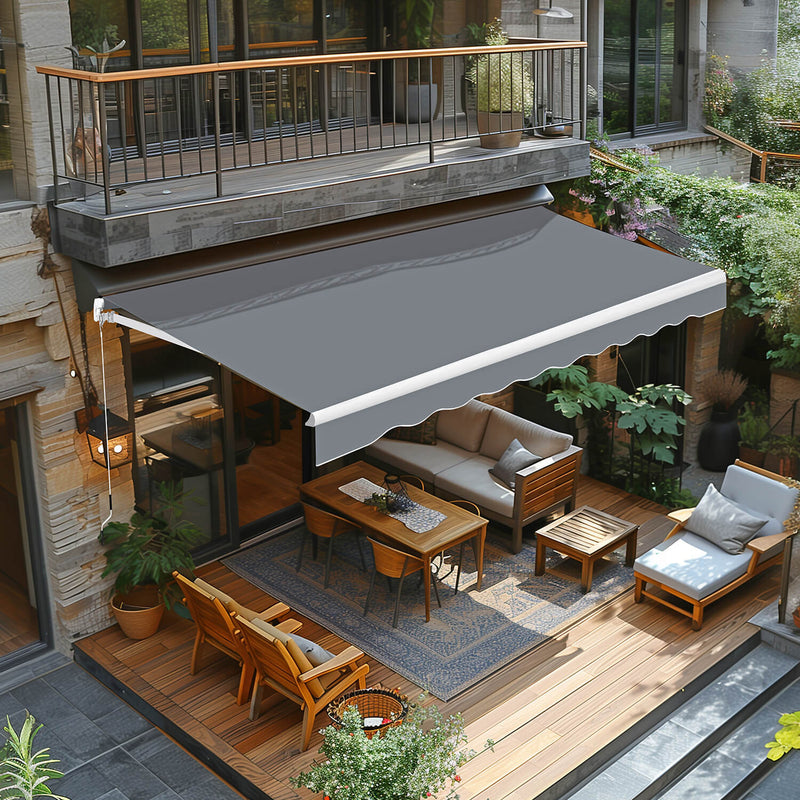 12' x 10' manual retractable awning