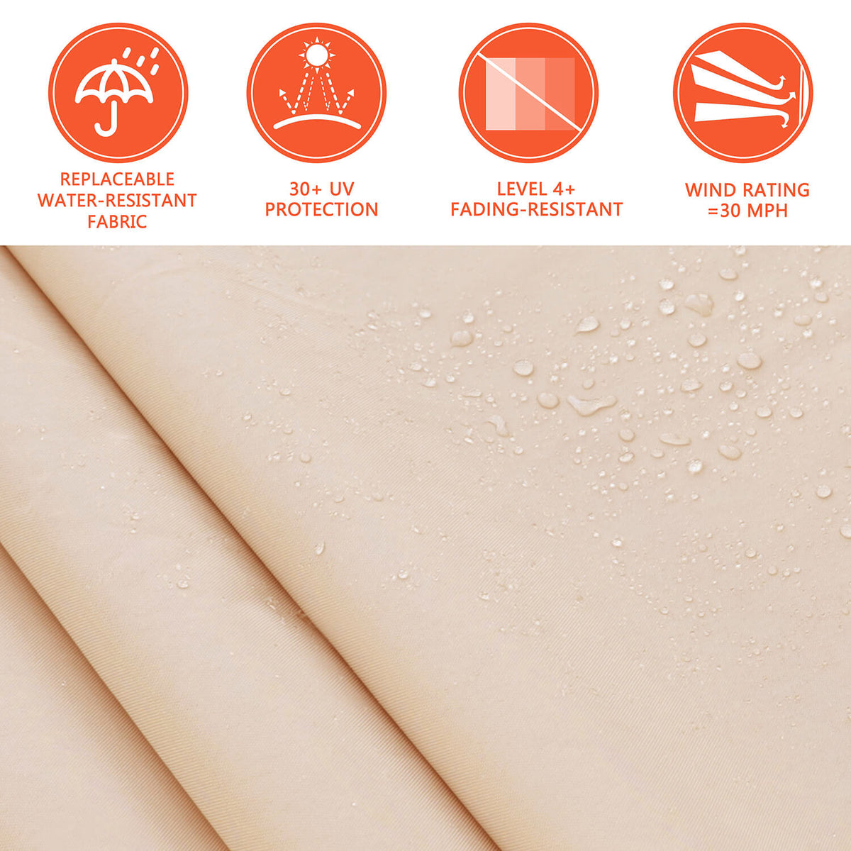 8 sun awnings for patios, Beige