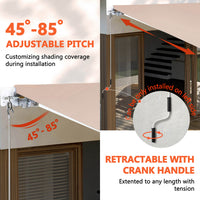 8ft Retractable Awning, Beige