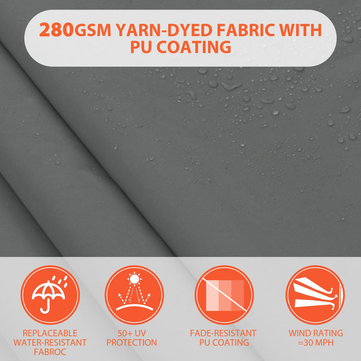 waterproof awning, gray