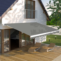 13 x 8 manual awning, gray