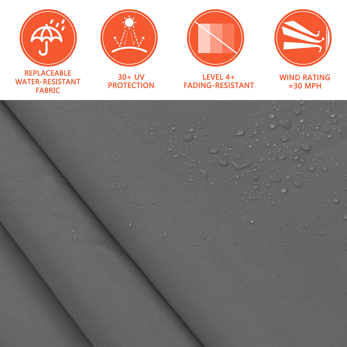 waterproof awning, gray