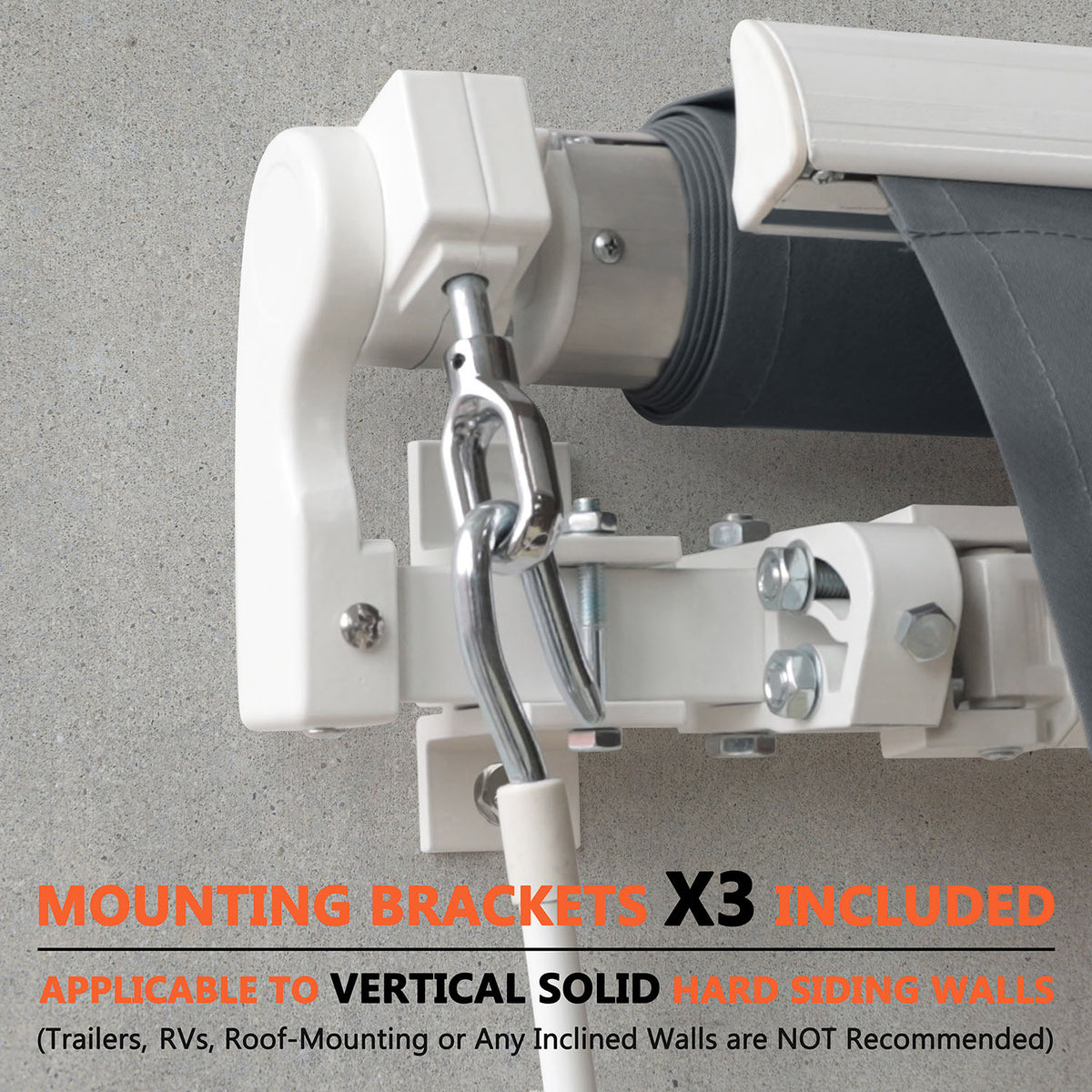 13 x 8 wall mount awning