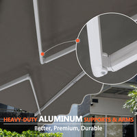 13 x 8 canvas awning, gray