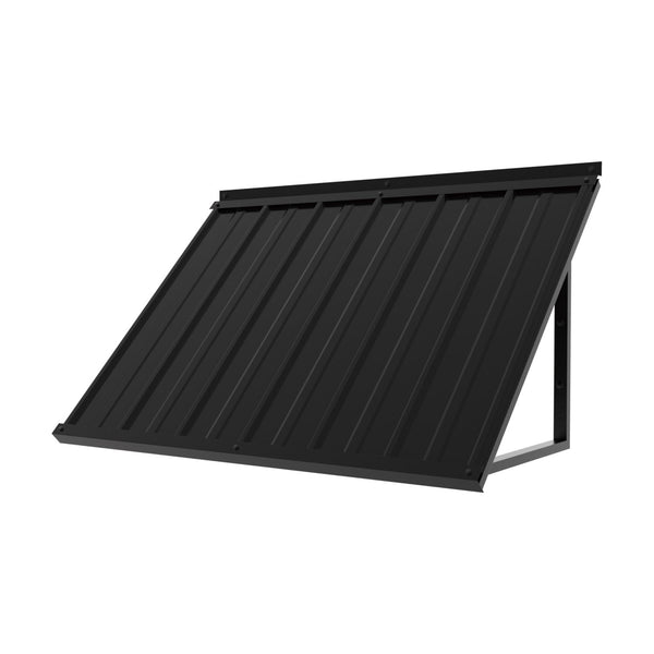 Veikous Residential Metal Awning, Black