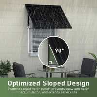Outdoor Window Awning with Sloped Design