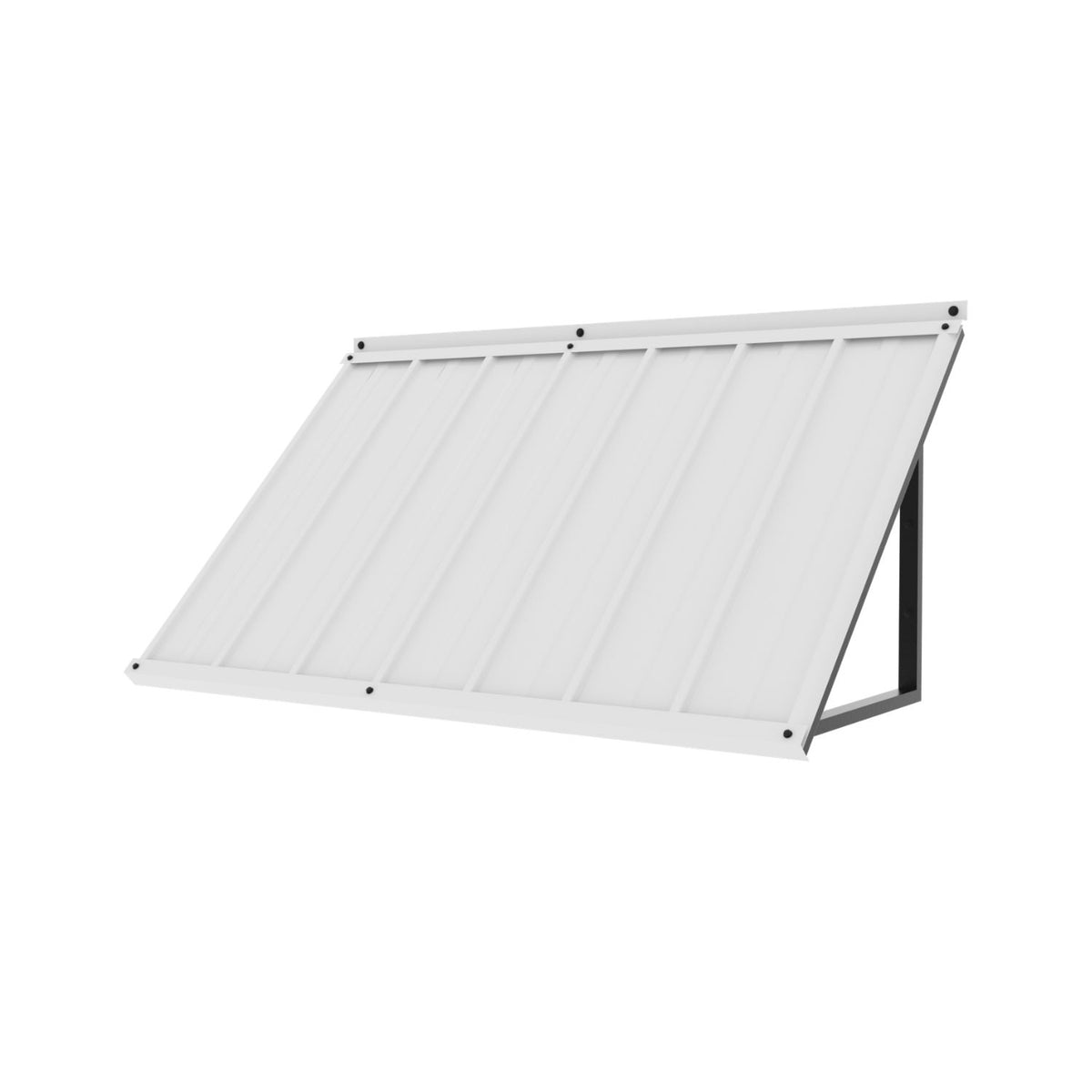 Veikous Residential Metal Awning, Fixed Window Awning with Triangle Frame for Doors, Porches, Balconies