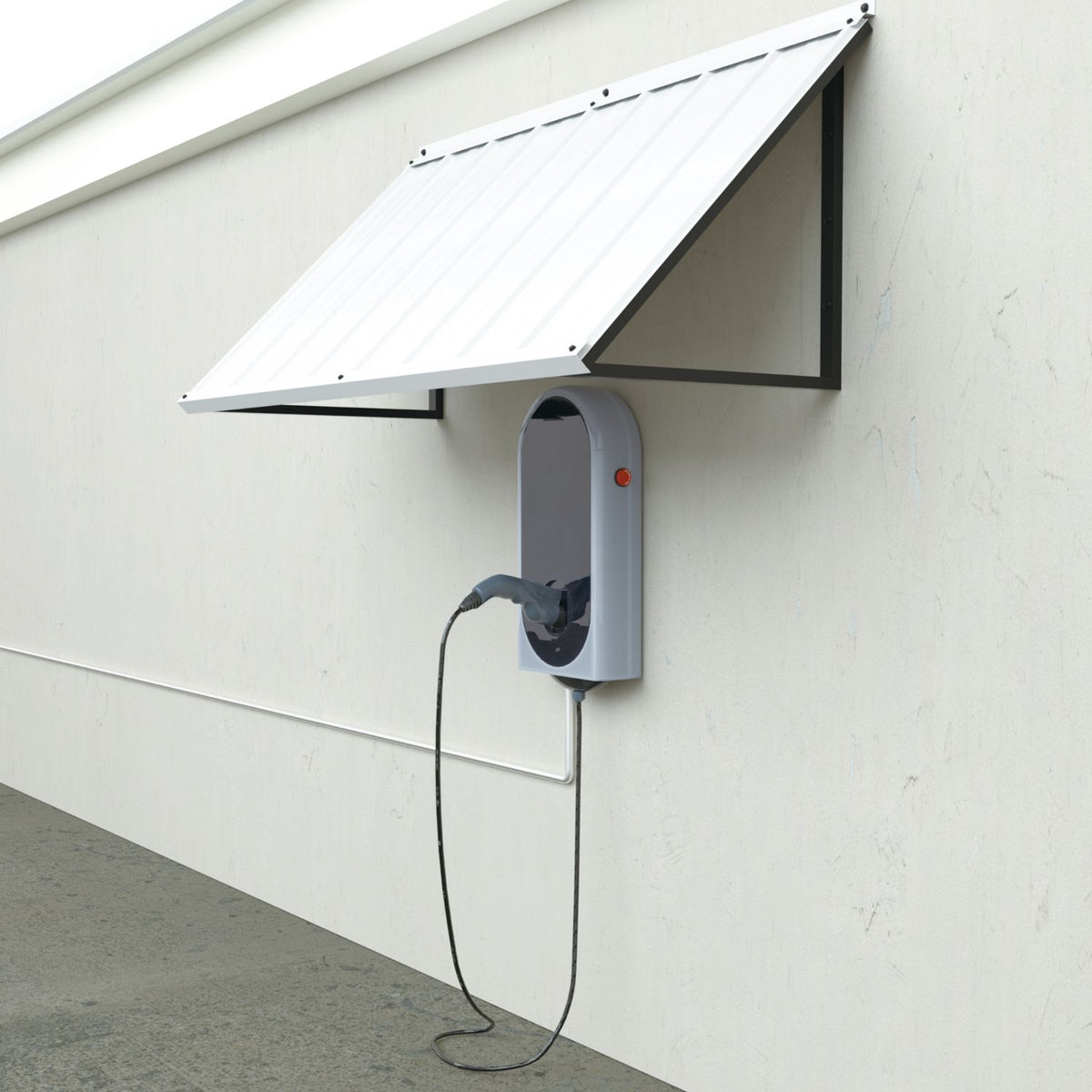 Veikous Residential Metal Awning, Fixed Window Awning with Triangle Frame for Doors, Porches, Balconies