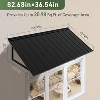 Veikous Metal Door Awning 103x36 in, Powder-Coated Frame Awnings for Front Entrance, All-Weather Protection Sunshade