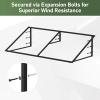 Veikous Metal Door Awning 103x36 in, Powder-Coated Frame Awnings for Front Entrance, All-Weather Protection Sunshade