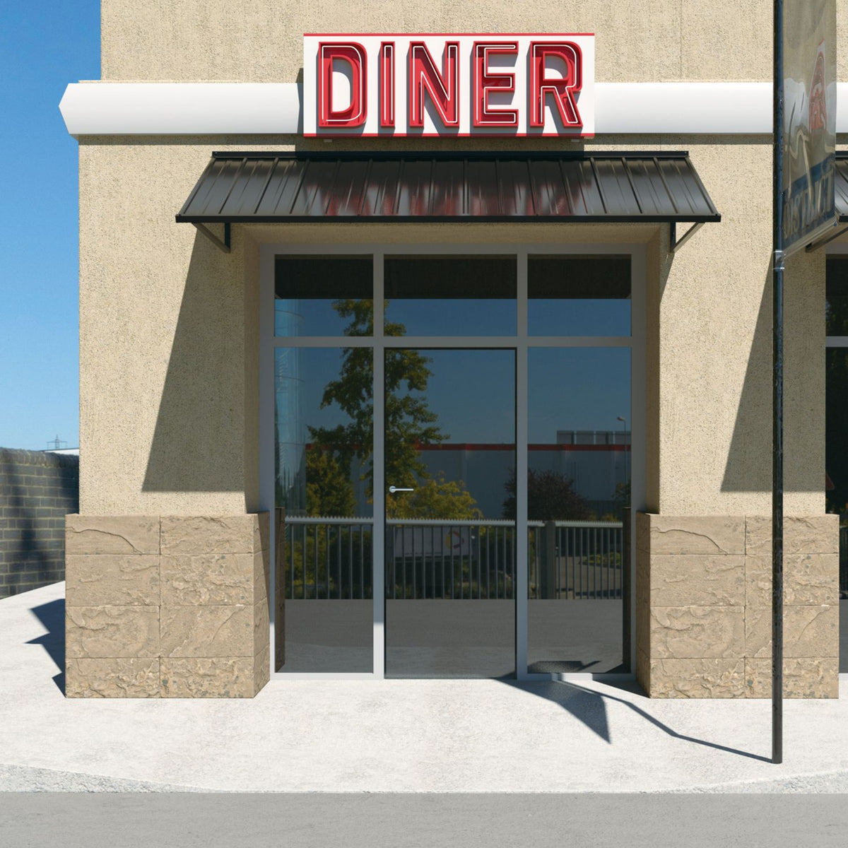Veikous Metal Door Awning 103x36 in, Powder-Coated Frame Awnings for Front Entrance, All-Weather Protection Sunshade