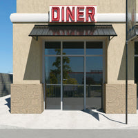 Veikous Metal Door Awning 103x36 in, Powder-Coated Frame Awnings for Front Entrance, All-Weather Protection Sunshade