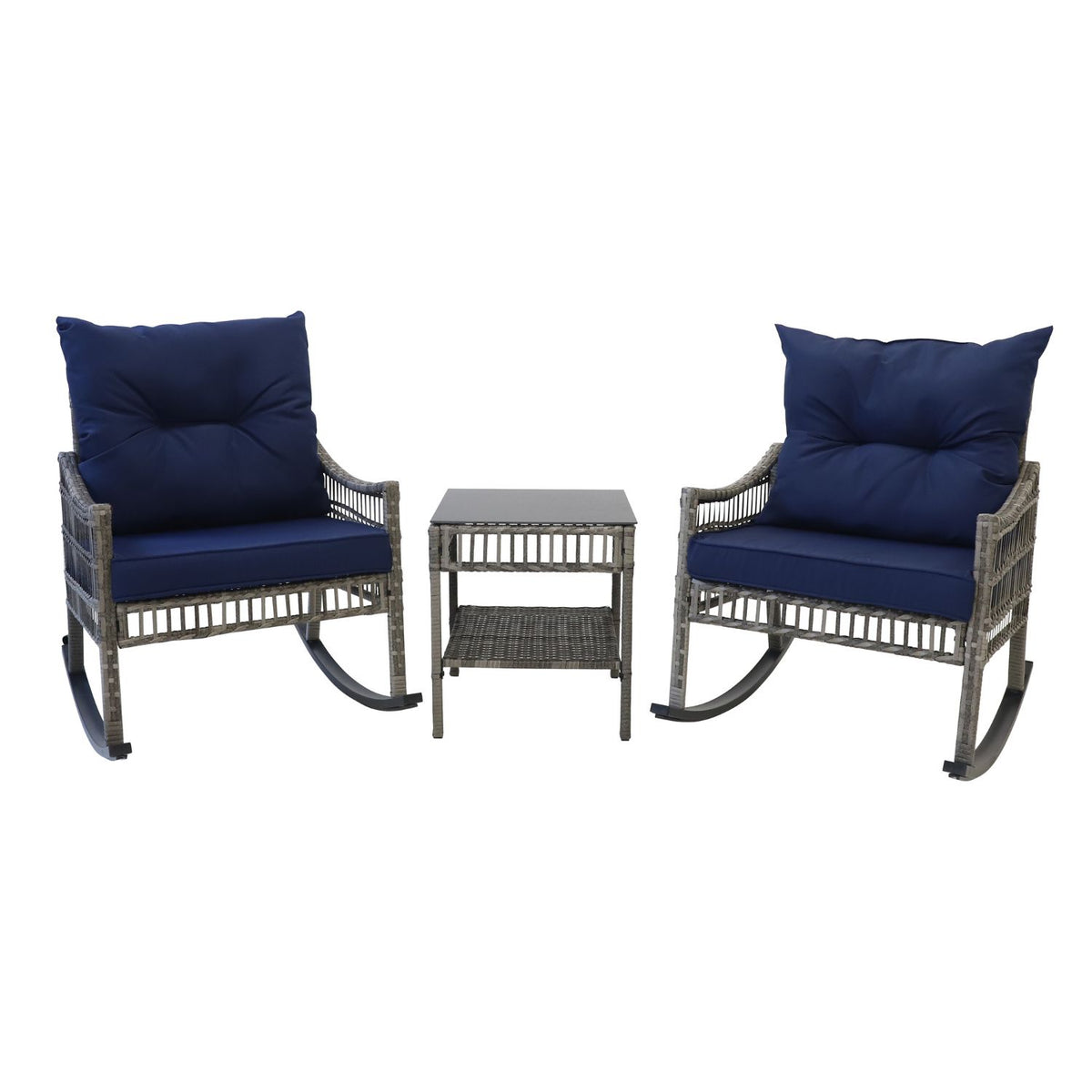 Patio set with rocking chair