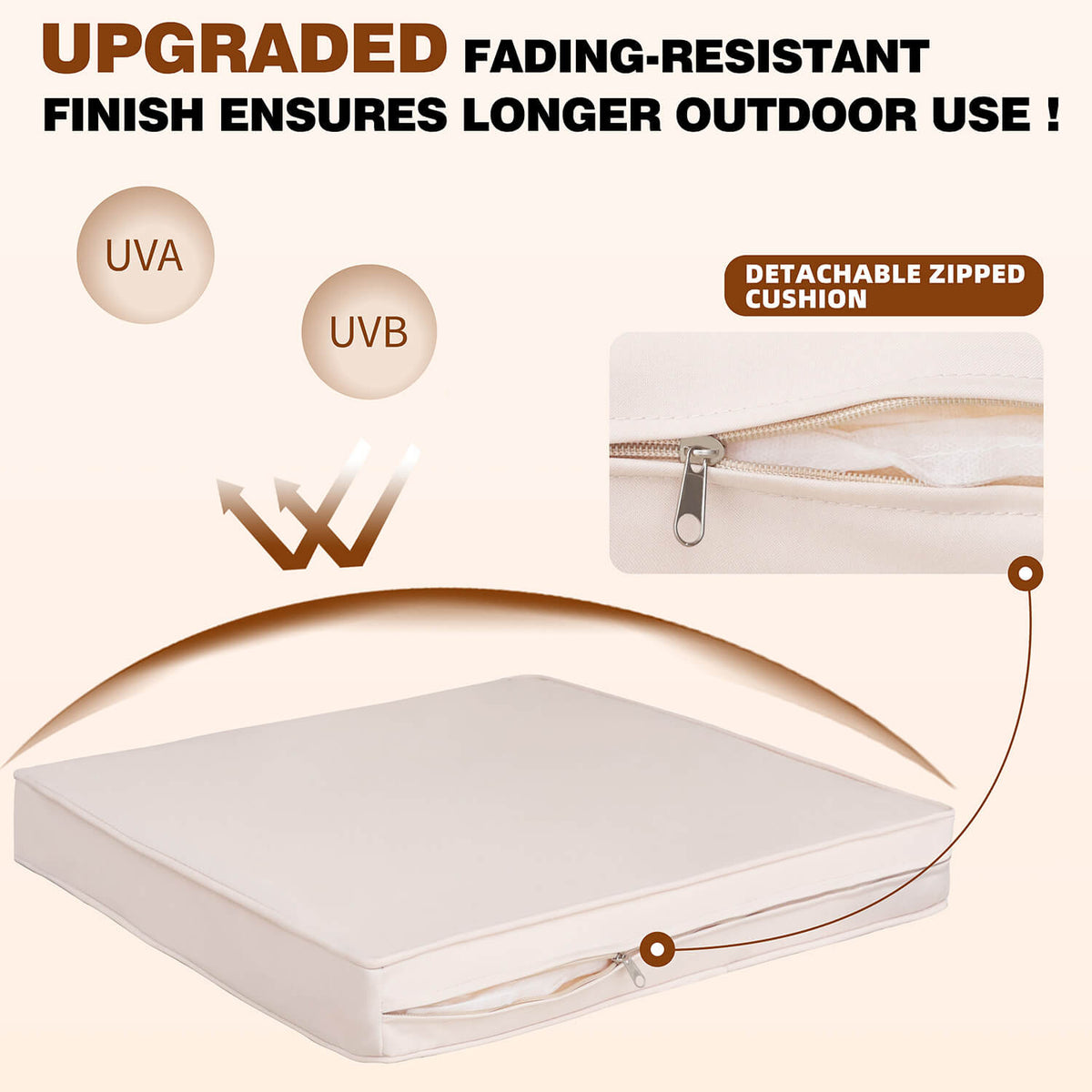 3 piece outdoor rocker set, Beige