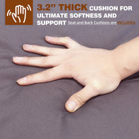 rocking chair set with 3.2" thick cushion, Grey