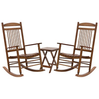 Outdoor Rocking Chair Set of 2, Chocolate