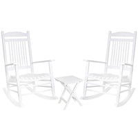 white wooden rocker