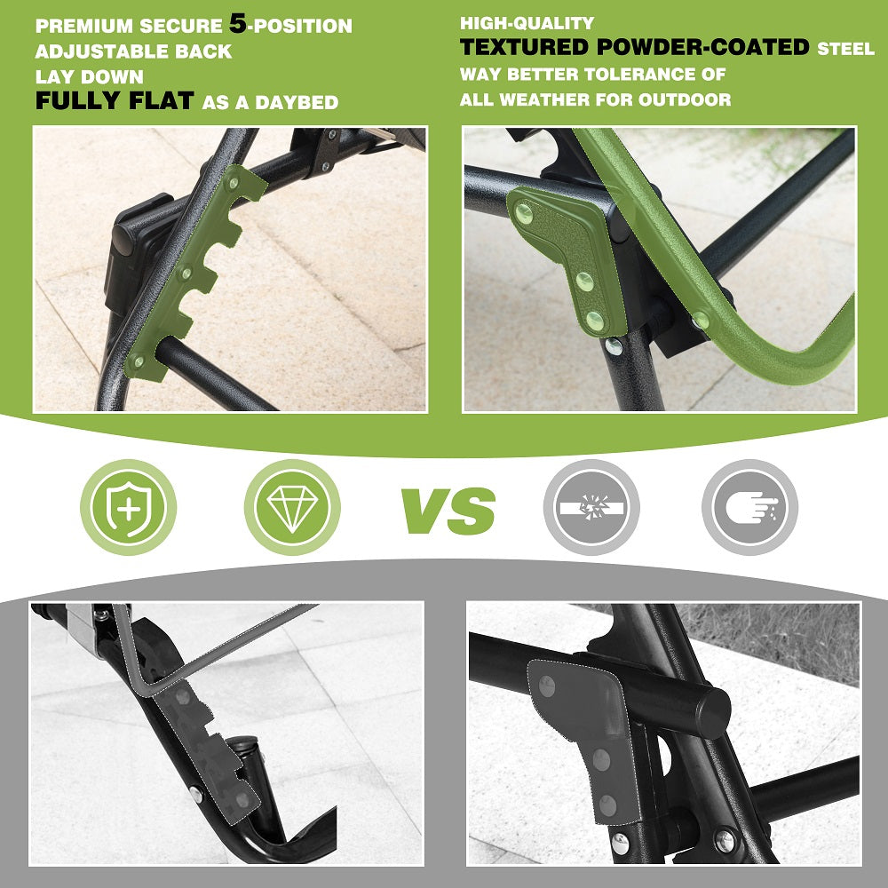 folding outdoor lounge chair, gray