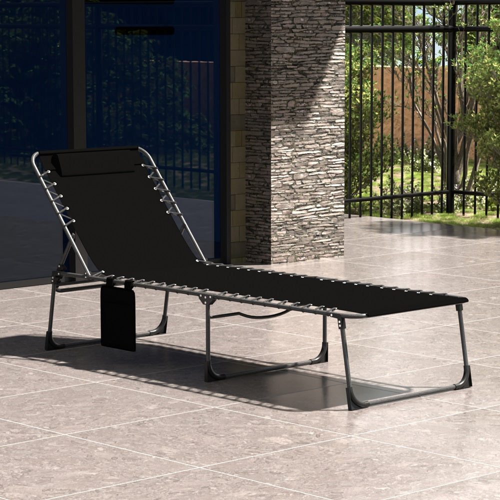 fold out pool chair, Black